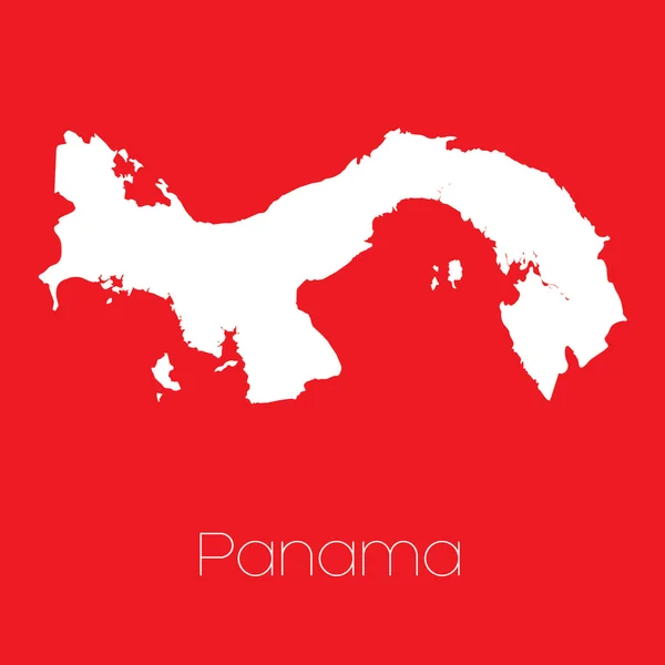 Mapa do país de Panamá —  Vetores de Stock