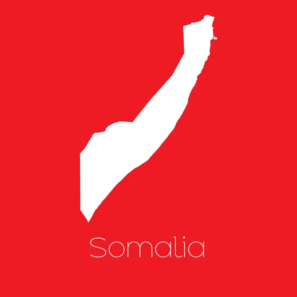 Mappa del paese di Somalia — Vettoriale Stock