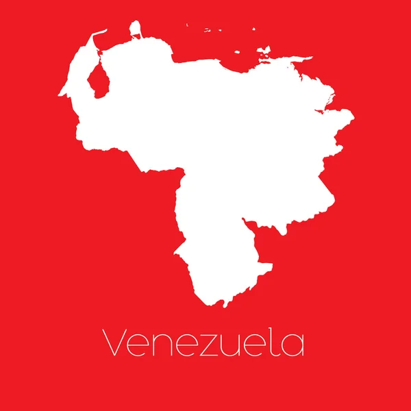 Carte du pays du Venezuela — Image vectorielle