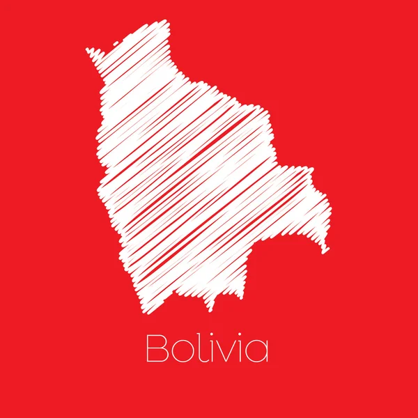 玻利维亚国家的地图 — 图库矢量图片