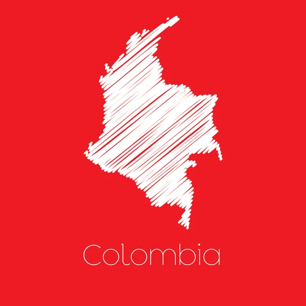 Mapa del país de Colombia — Vector de stock