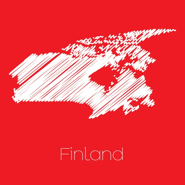 Mapa del país de finland — Archivo Imágenes Vectoriales