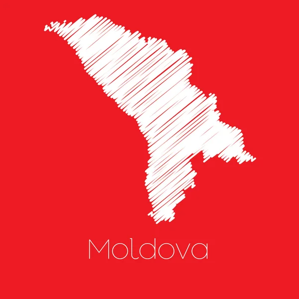 Карта країні Молдова — стоковий вектор