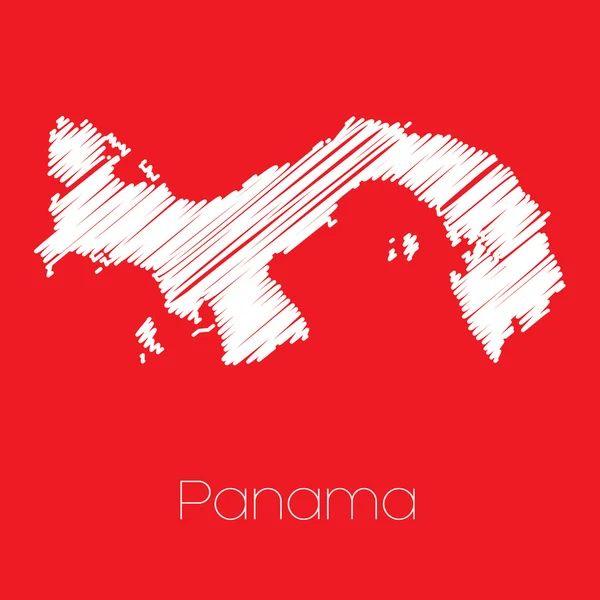 Carte du pays de Panama — Image vectorielle