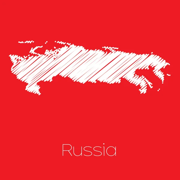 Carte du pays de Russie — Image vectorielle