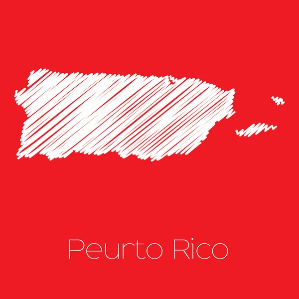 푸에르토리코의 국가의 지도 — 스톡 벡터