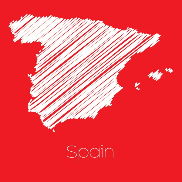 Map of the country of Spain — Stock Vector