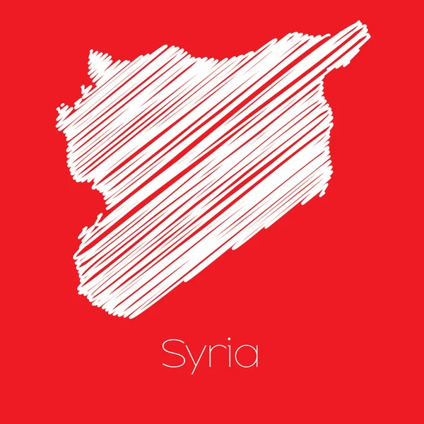 Map of the country of Syria — Stock Vector