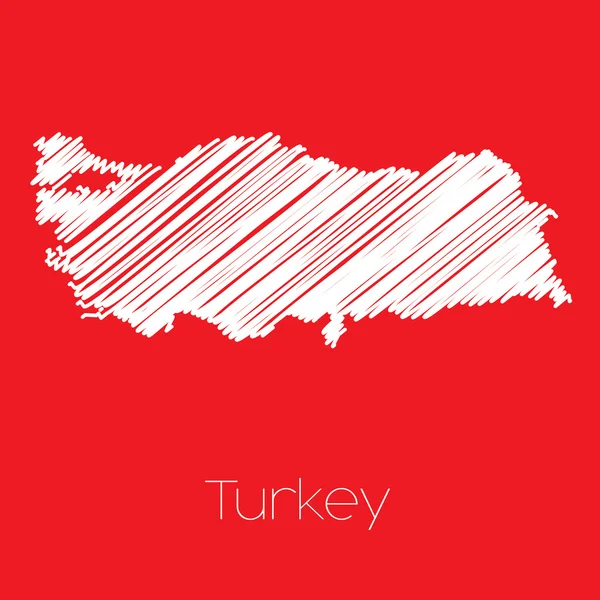 Karte des Landes der Türkei — Stockvektor