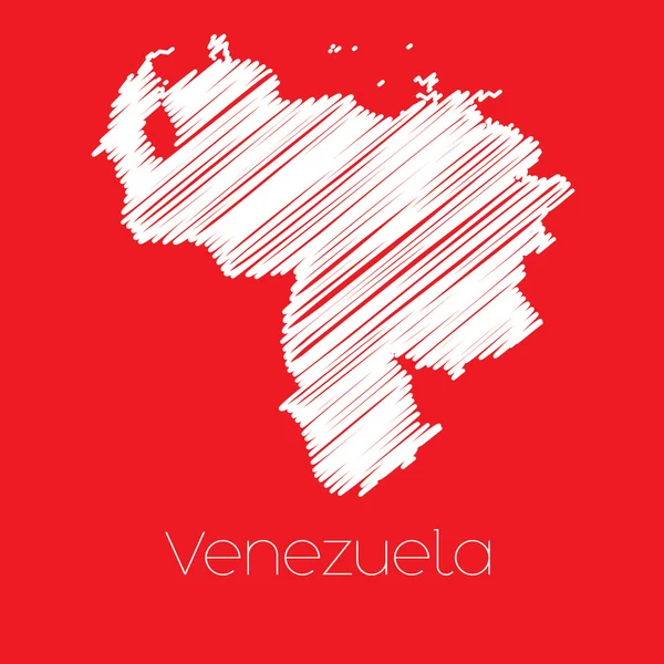 Mappa del paese di Venezuela — Vettoriale Stock