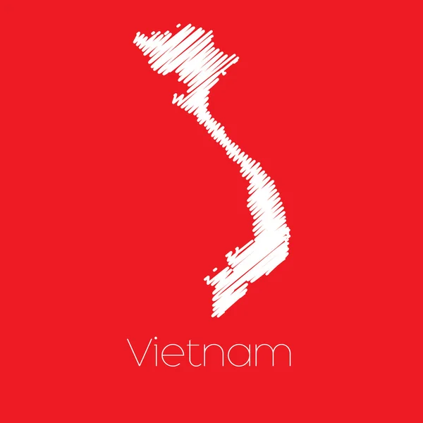 Карту країни В'єтнам — стоковий вектор