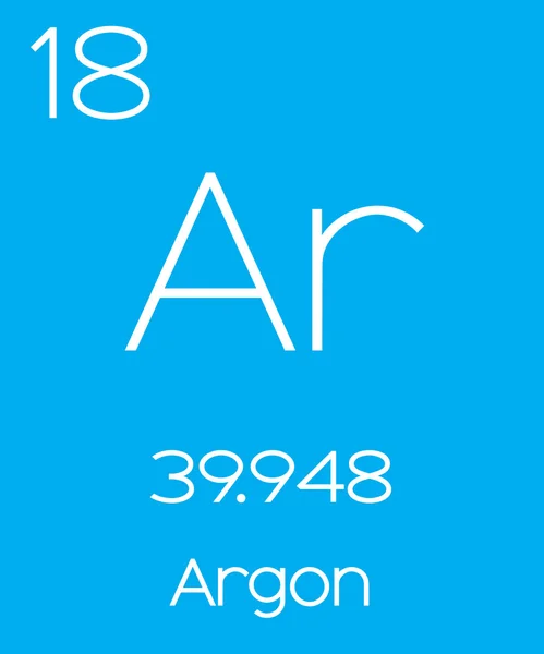 Illustration informative de l'élément périodique - Argon — Image vectorielle