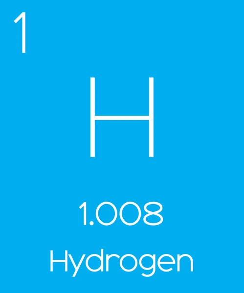 Ilustração Informativa do Elemento Periódico - Hidrogênio — Vetor de Stock