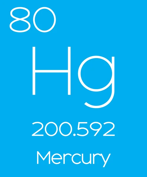 Informatieve illustratie van het periodieke Element - Mercury — Stockvector