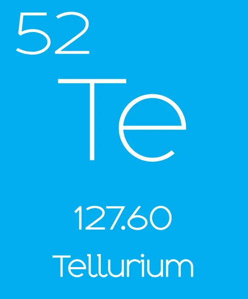 Illustrazione informativa dell'elemento periodico - Tellerium — Vettoriale Stock