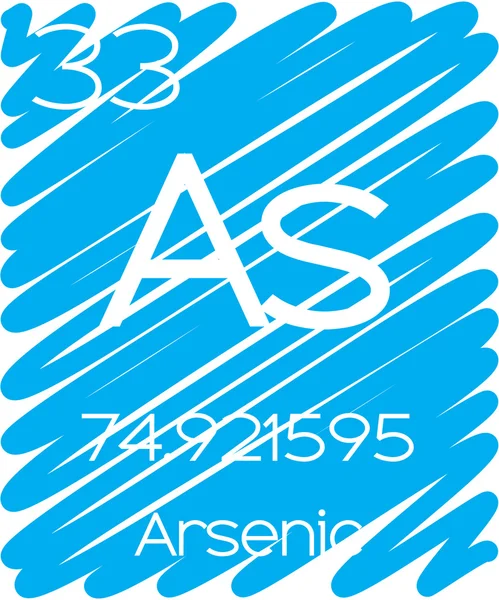 Informacyjny ilustracja okresowe elementu - arsen — Wektor stockowy