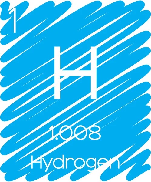 Ilustración informativa del elemento periódico - Hidrógeno — Vector de stock
