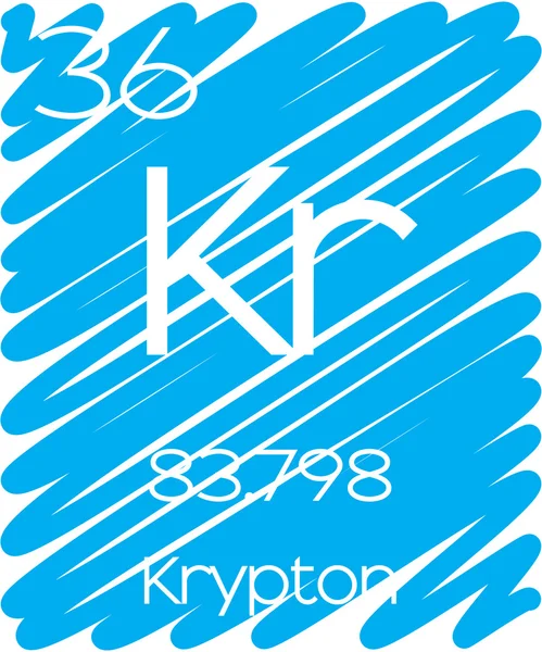 Информационная иллюстрация периодического элемента - Криптон — стоковый вектор
