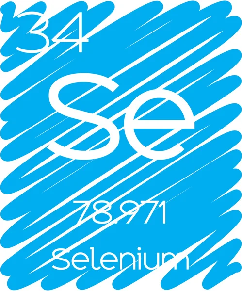 Informacyjny ilustracja okresowe elementu - selen — Wektor stockowy