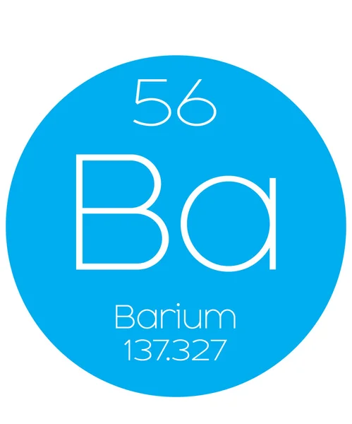 Illustration informative de l'élément périodique - Baryum — Image vectorielle