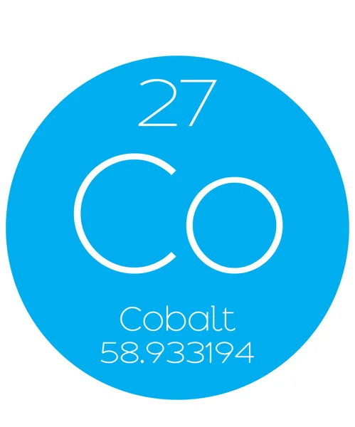 Ilustração Informativa do Elemento Periódico - Cobalto —  Vetores de Stock