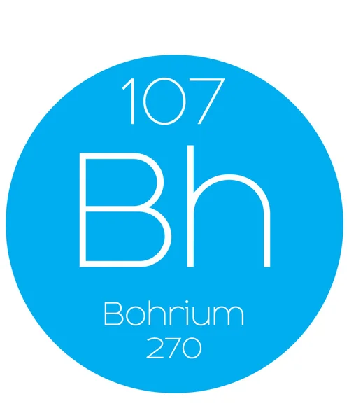 Illustration informative de l'élément périodique - Bohrium — Image vectorielle