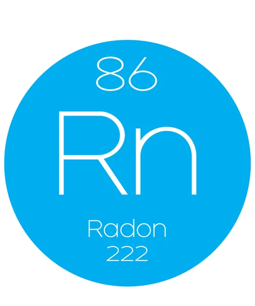 Illustrazione informativa dell'elemento periodico - Radon — Vettoriale Stock