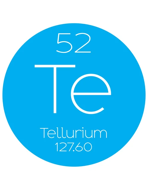 Ilustrasi Informatif Elemen Periodik Telerium - Stok Vektor