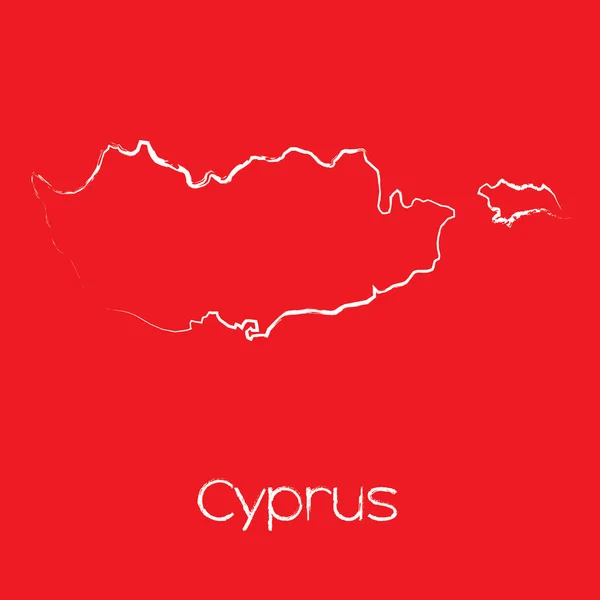 Map of the country of Cyprus — Stock Vector