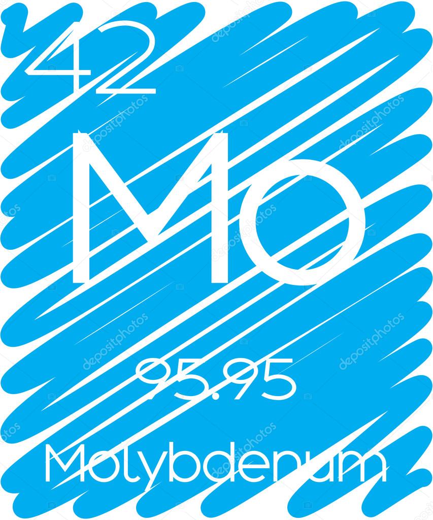 Informative Illustration of the Periodic Element - Molybdenum