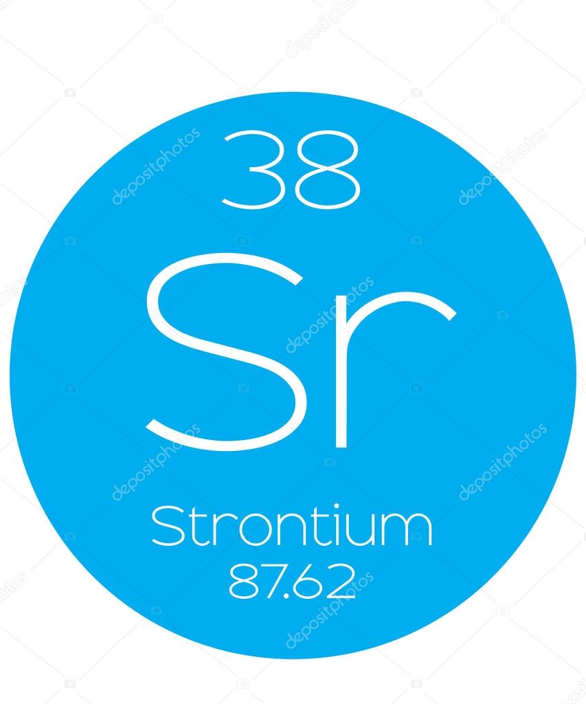 Informative Illustration of the Periodic Element - Strontium