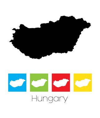 Anahatlar ve Macaristan ülke renkli kareler