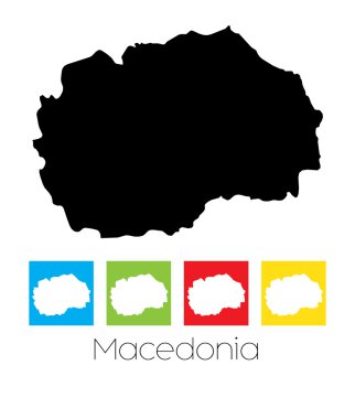 Anahatlar ve Makedonya'nın ülkenin renkli kareler