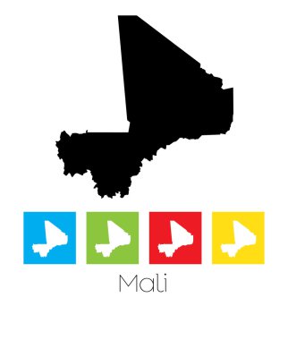 Anahatlar ve Mali ülke renkli kareler