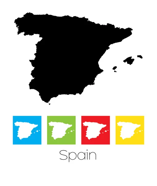 Esboços e praças coloridas do país de Espanha —  Vetores de Stock