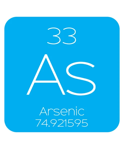 Informacyjny ilustracja okresowe elementu - arsen — Wektor stockowy