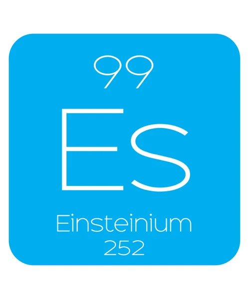 Informacyjny ilustracja okresowe elementu -: Einsteinium — Wektor stockowy