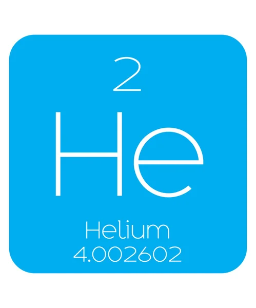 Informacyjny ilustracja okresowe elementu - hel — Wektor stockowy