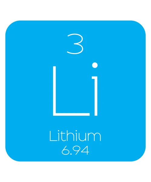 Informatieve illustratie van het periodieke Element - Lithium — Stockvector