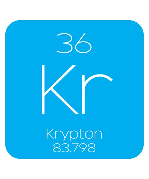 Informacyjny ilustracja okresowe elementu - Krypton — Wektor stockowy
