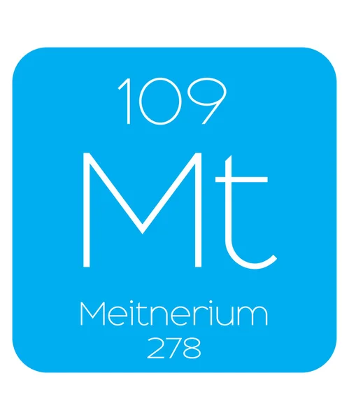 Ilustración informativa del elemento periódico - Meitnerium — Vector de stock