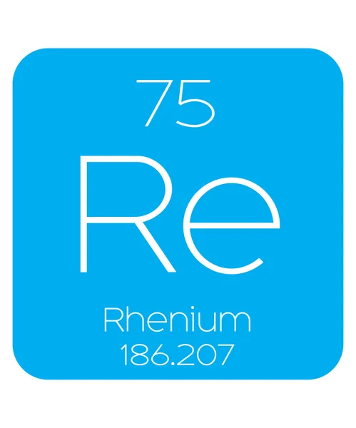 Ilustrasi Informatif Elemen Periodik - Rhenium - Stok Vektor
