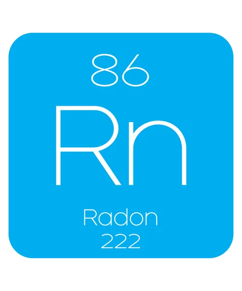 Informacyjny ilustracja okresowe elementu - radonu — Wektor stockowy