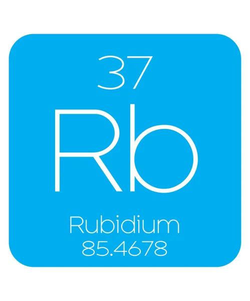 Informacyjny ilustracja okresowe elementu - rubidu — Wektor stockowy