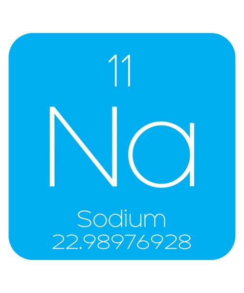 Informatieve illustratie van het periodieke Element - natrium — Stockvector