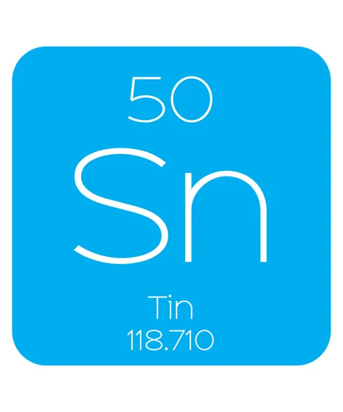 Informatieve illustratie van het periodieke Element - Tin — Stockvector