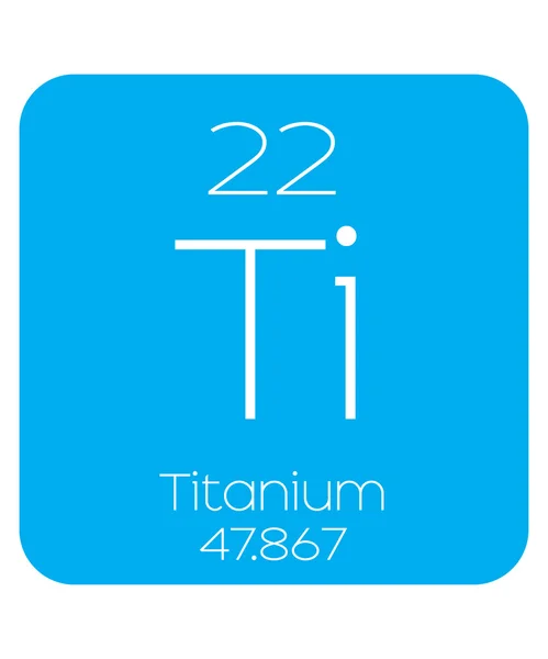 Ilustrasi Informatif Elemen Periodik - Titanium - Stok Vektor
