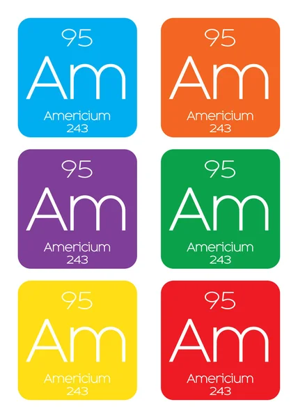 Informative Illustration des periodischen Elements - americium — Stockvektor