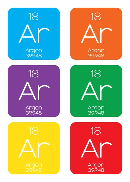 Informative Illustration des periodischen Elements - Argon — Stockvektor