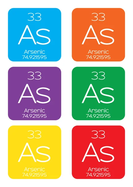 Informative Illustration des periodischen Elements - Arsen — Stockvektor